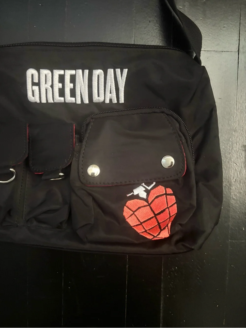 Vintage 2004 GREEN DAY American Idiot Era Messenger Bag Punk Rock Band Y2K